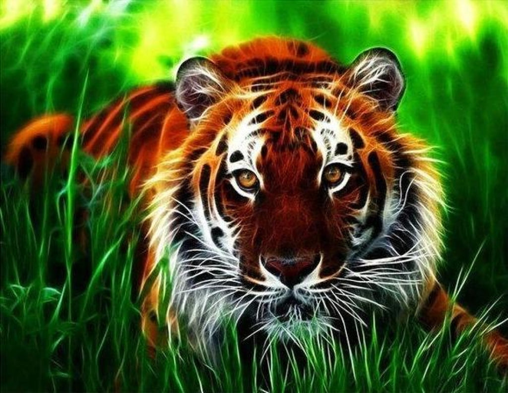 Bengalischer Tiger im Gras