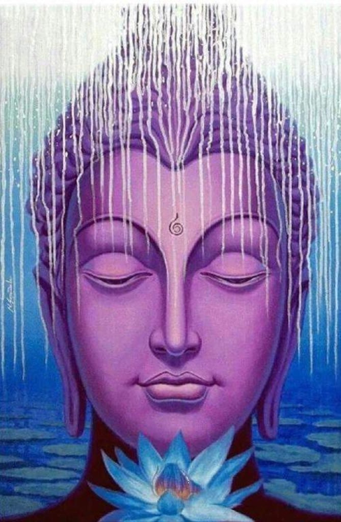 Buddha-Gesicht Lila