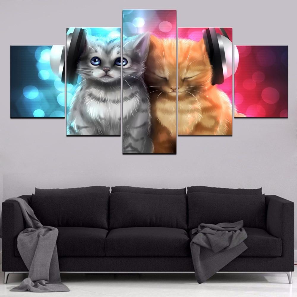 Katzen | 5 Panels - Diamond Painting Welt Deutschland
