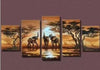 Laden Sie das Bild in den Galerie-Viewer, Elefanten bei Sonnenuntergang