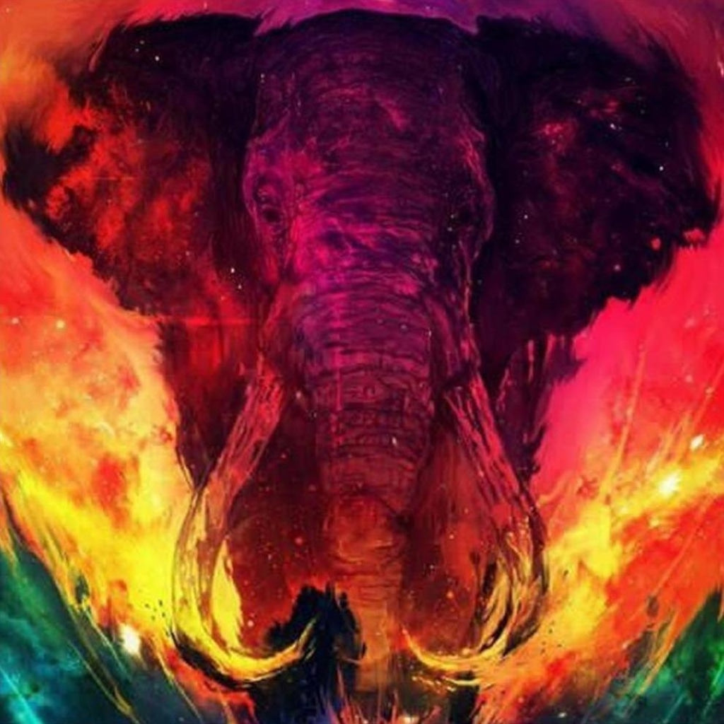 Elefant mit Farben