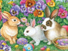 Kaninchen und Blumen