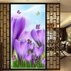 Laden Sie das Bild in den Galerie-Viewer, Violette Blumen Schmetterlinge | Großformat