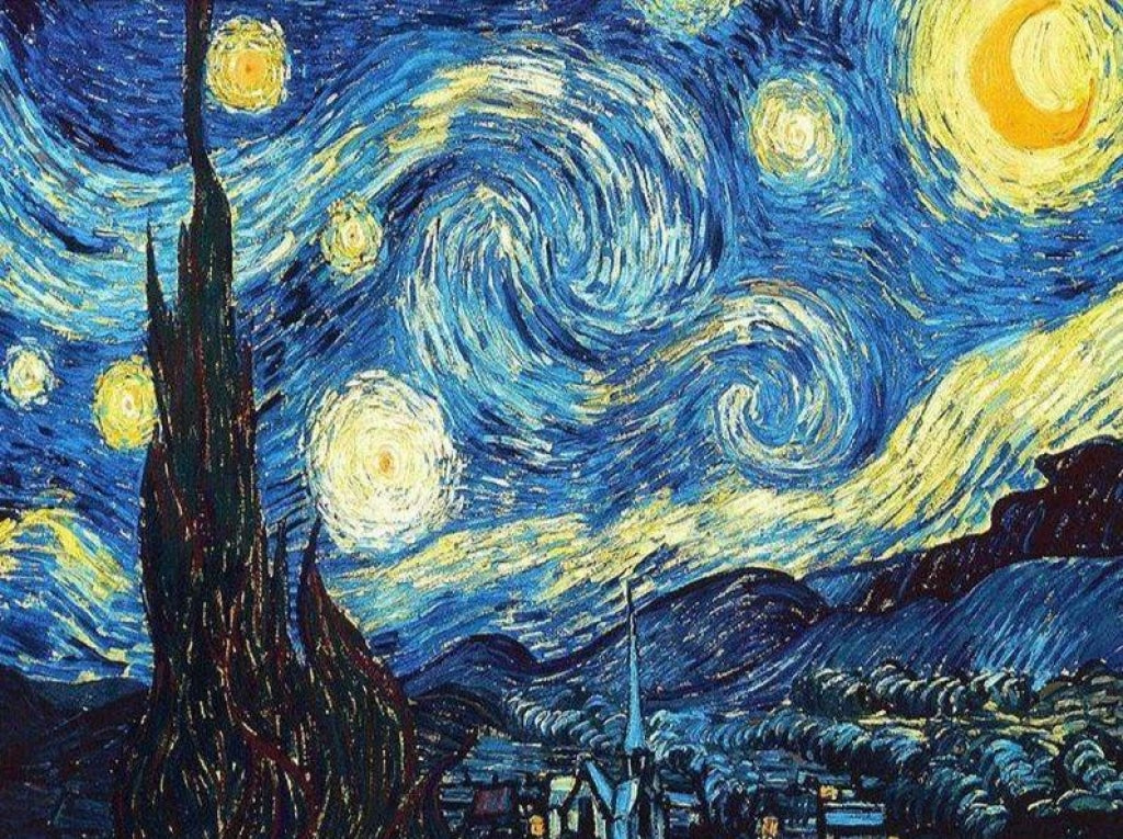 Van Gogh malt Mondblau