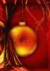 Weihnachtskugel Gold Rot