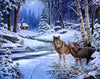 Wölfe im Schneewald
