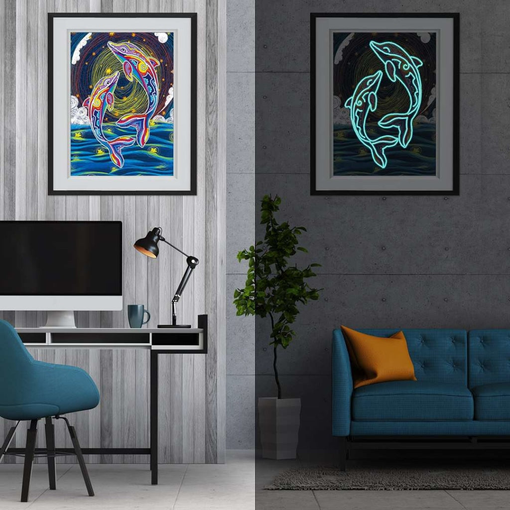 Delfine bunt | Glow in the Dark
