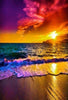 Sonnenuntergang Brandung Strand Meer