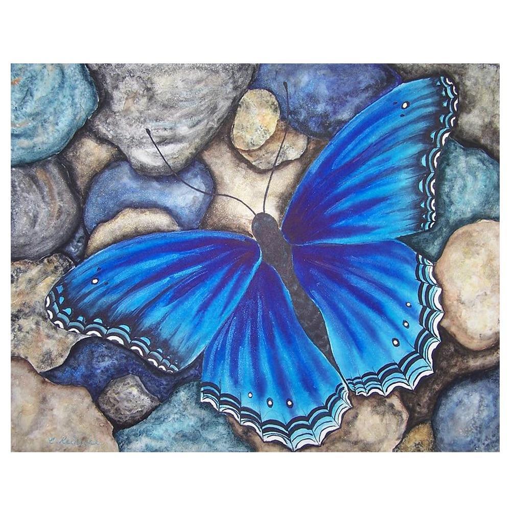 Blauer Schmetterling - Diamond Painting Welt 